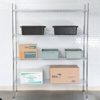 Regency 21 inch x 60 inch NSF Chrome 4-Shelf Kit with 74 inch Posts