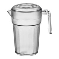 Cambro PC34CW Camwear 1 Liter Self-Service Stackable Pitcher with Lid