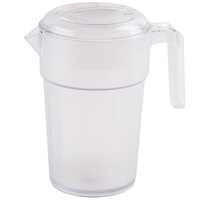 Cambro PC34CW Camwear 1 Liter Customizable Self-Service Stackable Pitcher with Lid