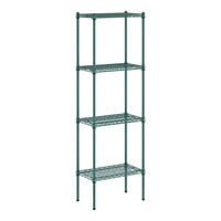 Regency 14" x 24" x 74" NSF Green Epoxy 4-Shelf Kit