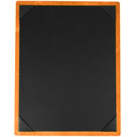 Menu Solutions WDPIX-C Mandarin 8 1/2" x 11" Customizable Wood Menu Board with Picture Corners
