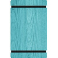 Menu Solutions WDRBB-D Sky Blue 8 1/2 inch x 14 inch Customizable Wood Menu Board with Rubber Band Straps