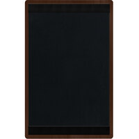 Menu Solutions WDSTR-D Walnut 8 1/2 inch x 14 inch Customizable Wood Menu Board with Top and Bottom Strips