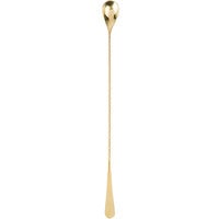 Barfly M37010GD 13 3/16 inch Gold Plated Japanese Style Bar Spoon
