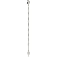 Barfly M37017 19 5/8 inch Stainless Steel Bar Spoon with Fork End
