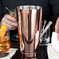Barfly M37008CP 28 oz. Copper-Plated Full Size Cocktail Shaker Tin