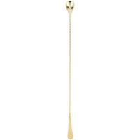 Barfly M37011GD 17 1/8 inch Gold Plated Japanese Style Bar Spoon