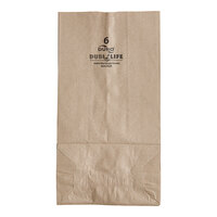 Duro 6 lb. Brown Paper Bag - 500/Bundle