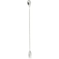 Barfly M37016 15 3/4 inch Stainless Steel Bar Spoon with Fork End
