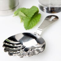 Barfly M37029 7 inch Stainless Steel Scalloped Julep Strainer