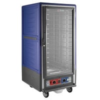 Metro C537-CFC-4-BU C5 3 Series Heated Holding and Proofing Cabinet with Clear Door - Blue