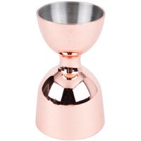 Barfly M37006CP 1 oz. & 2 oz. Copper-Plated Heavy-Duty Straight Rim Bell Jigger