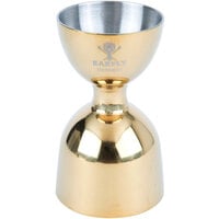 Barfly M37006GD 1 oz. & 2 oz. Gold-Plated Heavy-Duty Straight Rim Bell Jigger