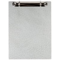Menu Solutions AT1102RB Alumitique 5" x 7" Two-Ring Aluminum Menu Board with Brushed Finish and 1/2" Rings