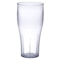 GET 7724-1-CL Bell 24 oz. Clear Customizable SAN Plastic Pebbled Soda Glass - 72/Case