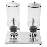 Cal-Mil 3511-3-55 Countertop Cereal Dispenser w/ (3) 3 1/2 liter Containers  - Metal Stand, Stainless Steel