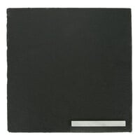 Acopa 12 inch Square Black Slate Tray with Soapstone Chalk - 12/Case