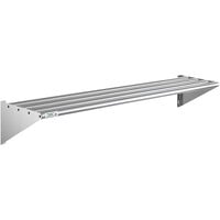 Regency 16 inch x 72 inch Stainless Steel Tubular Wall Mounted Shelf