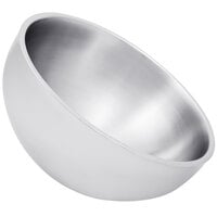 American Metalcraft AB14 304 oz. Double Wall Angled Insulated Serving Bowl - Stainless Steel