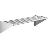 Regency 16 inch x 48 inch Stainless Steel Tubular Wall Mounted Shelf