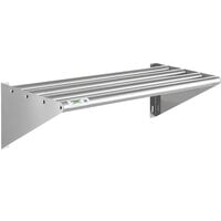 Regency 16 inch x 36 inch Stainless Steel Tubular Wall Mounted Shelf