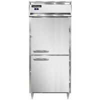 Continental DL1RXS-SS-HD 36" Extra-Wide Shallow Depth Solid Half Door Reach-In Refrigerator