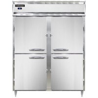 Continental DL2RES-SS-HD 57" Extra-Wide Shallow Depth Solid Half Door Reach-In Refrigerator