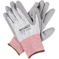 Machinist Salt and Pepper HPPE/Glass Fiber Cut Resistant Gloves with Gray Polyurethane Palm Coating - Large - Pair