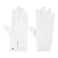 Henry Segal White Waiter's Gloves with Snap-Close Wrists - L