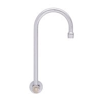 Fisher 47104 Backsplash Mounted Stainless Steel Faucet with 5 1/2 inch Swivel Gooseneck Nozzle and 2.2 GPM Aerator