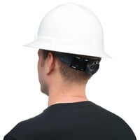 Duo Safety White Full-Brim Style Hard Hat with 4-Point Ratchet Suspension