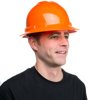 Duo Safety Orange Full-Brim Style Hard Hat with 4-Point Ratchet Suspension