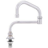 Fisher 45772 Deck Mounted Stainless Steel Faucet with 15 inch Double-Jointed Swing Nozzle and 2.2 GPM Aerator