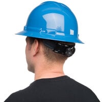 Duo Safety Blue Full-Brim Style Hard Hat with 4-Point Ratchet Suspension