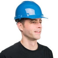 Duo Safety Blue Cap Style Hard Hat with 4-Point Ratchet Suspension