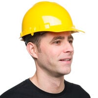 Duo Safety Yellow Cap Style Hard Hat with 6-Point Ratchet Suspension