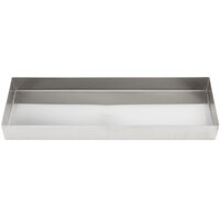 Tablecraft SS4007 1.75 Qt. 18-8 Stainless Steel Straight Sided Rectangular Bowl - 15 inch x 5 inch x 1 1/2 inch