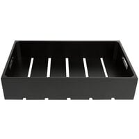 Tablecraft CRATE114B Full Size, 4" Deep Gastronorm Black Wood Serving and Display Crate
