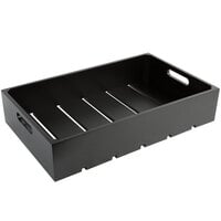 TableCraft CRATE114B Full Size, 4" Deep Gastronorm Black Wood Serving and Display Crate