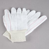 Natural Polyester / Cotton Double Palm Work Gloves - Large - 12/Pack