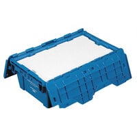 Polar Tech 19 5/8 inch x 11 3/4 inch x 7 1/4 inch Blue Reusable Heavy Duty Plastic Tote