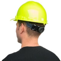 Duo Safety Hi-Vis Green Cap Style Hard Hat with 6-Point Ratchet Suspension