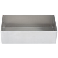 Tablecraft SS4026 2.5 Qt. 18-8 Stainless Steel Straight Sided Rectangular Bowl - 10 inch x 5 inch x 3 inch