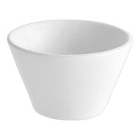 Acopa 4 oz. Bright White Porcelain Tapered Sauce Cup - 48/Case