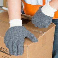Men's Loop-Out Gray 24-Ounce Polyester / Cotton Work Gloves - Large - Pair - 12/Pack