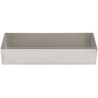 Tablecraft SS4008 3.75 Qt. 18-8 Stainless Steel Straight Sided Rectangular Bowl - 15 inch x 5 inch x 3 inch