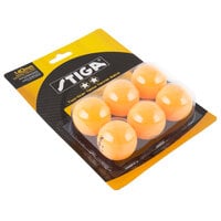 Stiga T1421 2-Star Orange Ping Pong Balls - 6/Pack