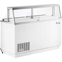 Avantco CPW-68-HC 67 3/4 inch 12 Tub White Deluxe Ice Cream Dipping Cabinet