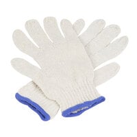 Medium Weight Natural Polyester / Cotton Work Gloves - Large - 12/Pack