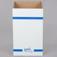 Lavex Janitorial 40 Gallon White Corrugated Cardboard Trash and Recycling Container - 10/Bundle